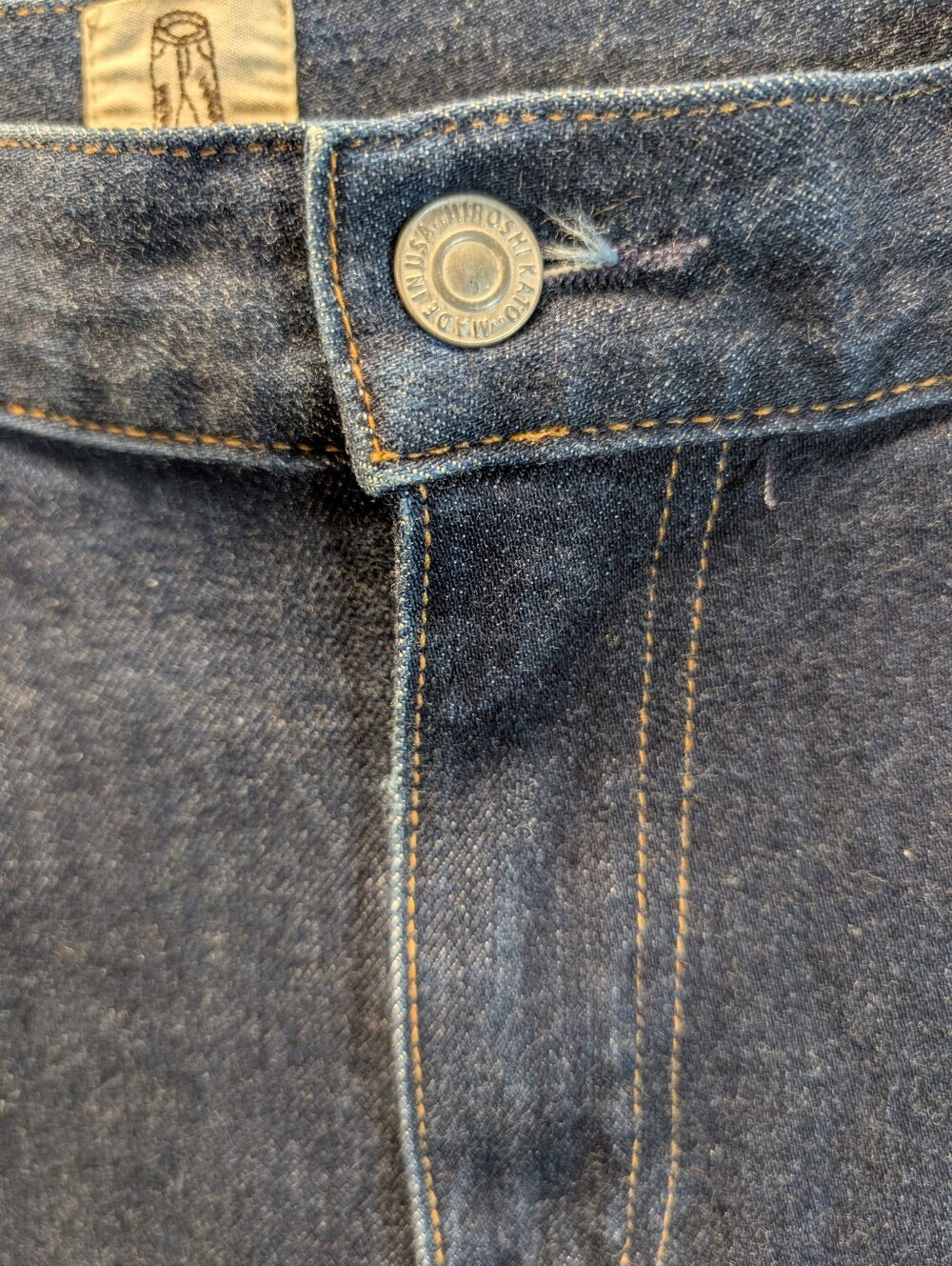 Hiroshi KatoThe Pen Slim 14-Ounce Stretch Selvedge Jeans Indigo Raw Size 32 EUC - Picture 7 of 16